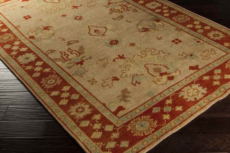 Habersham Traditional Dark Gold/Dark Red Area Rug