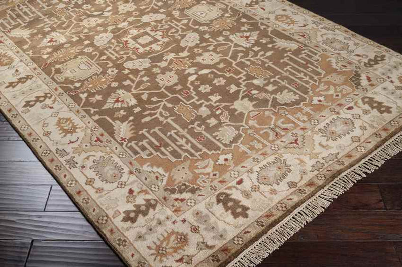 Hindsville Traditional Khaki/Taupe Area Rug