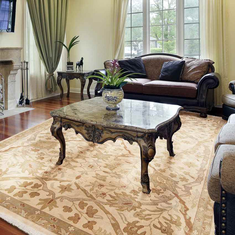 Hoboken Traditional Gold Area Rug