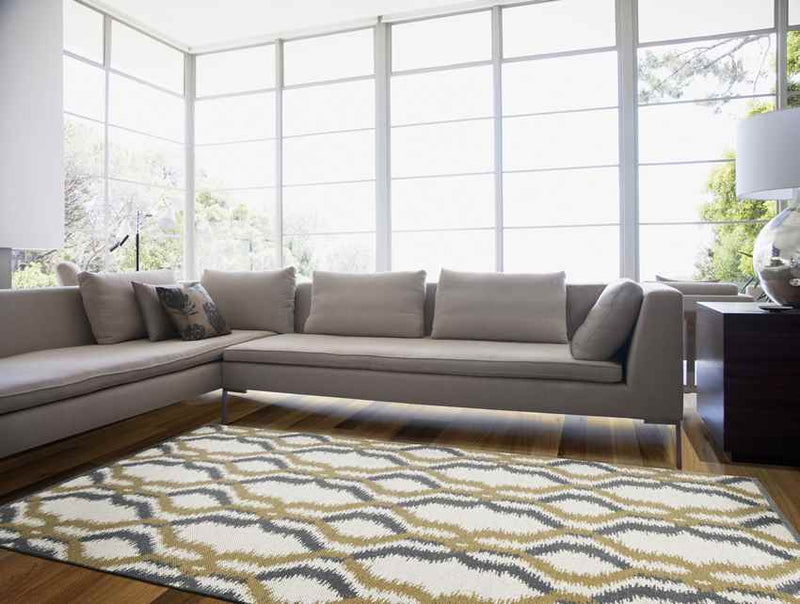 Holtville Modern Cream/Charcoal Area Rug