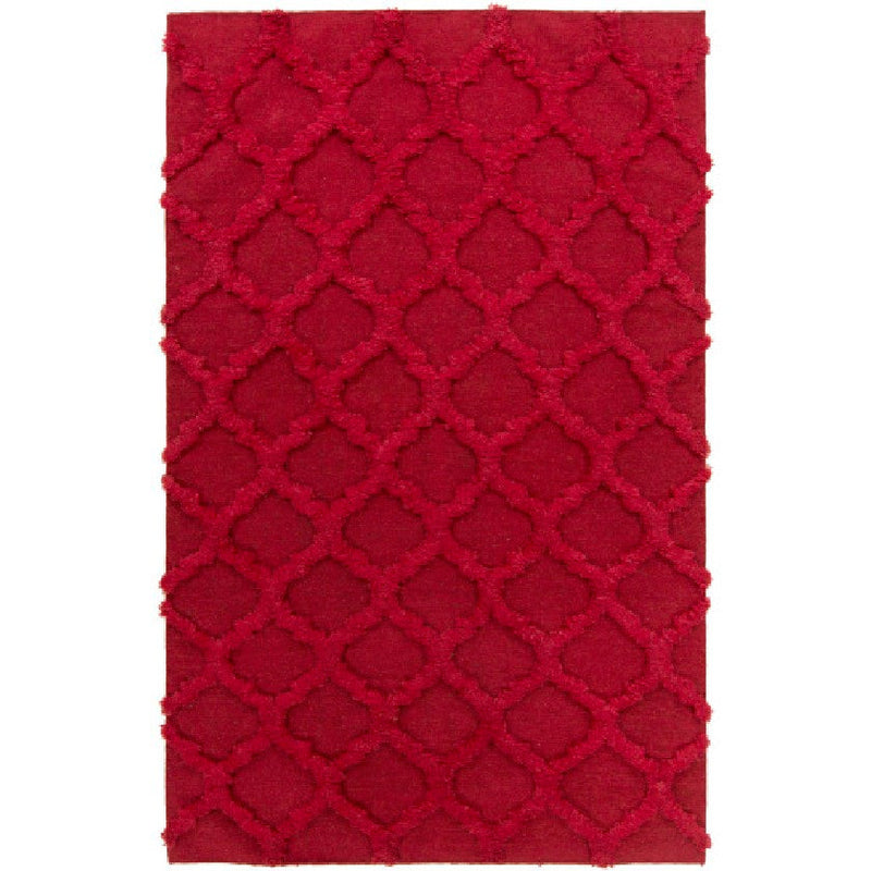 Huttig Modern Bright Red Area Rug