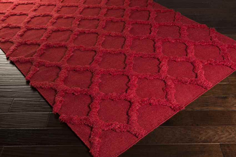 Huttig Modern Bright Red Area Rug