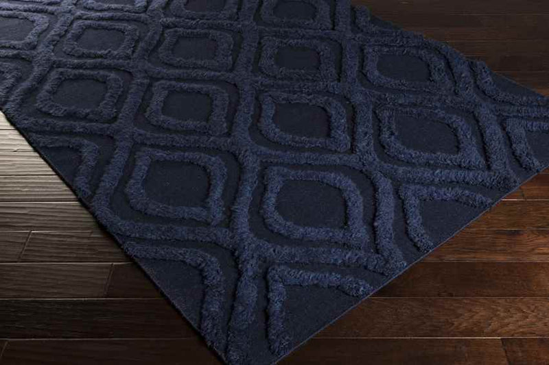 Hydaburg Modern Navy Area Rug