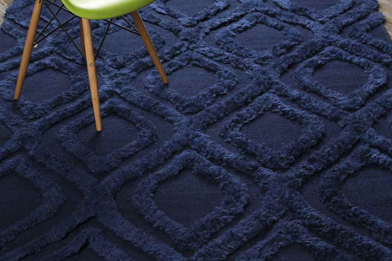 Hydaburg Modern Navy Area Rug