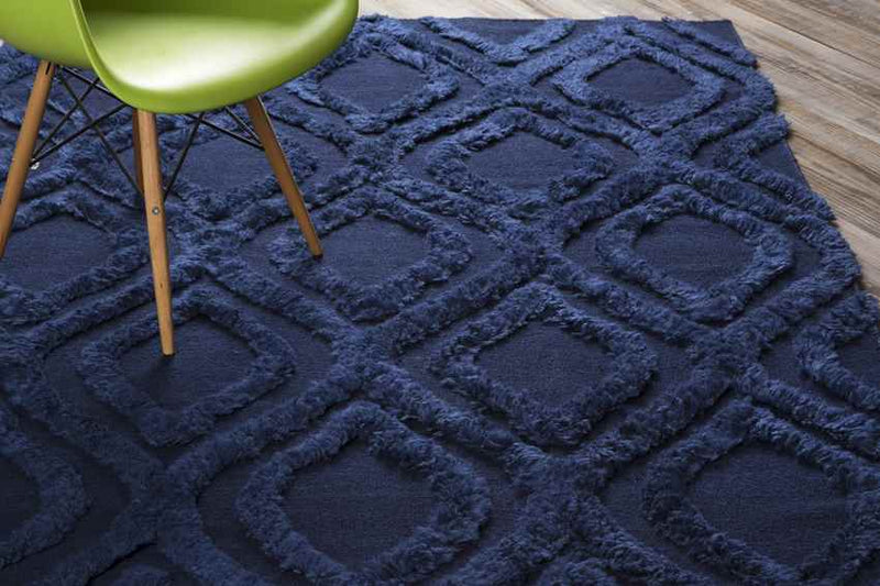 Hydaburg Modern Navy Area Rug