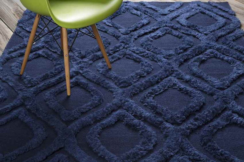 Hydaburg Modern Navy Area Rug