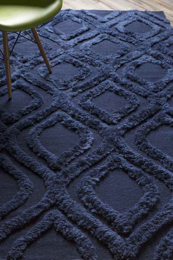 Hydaburg Modern Navy Area Rug