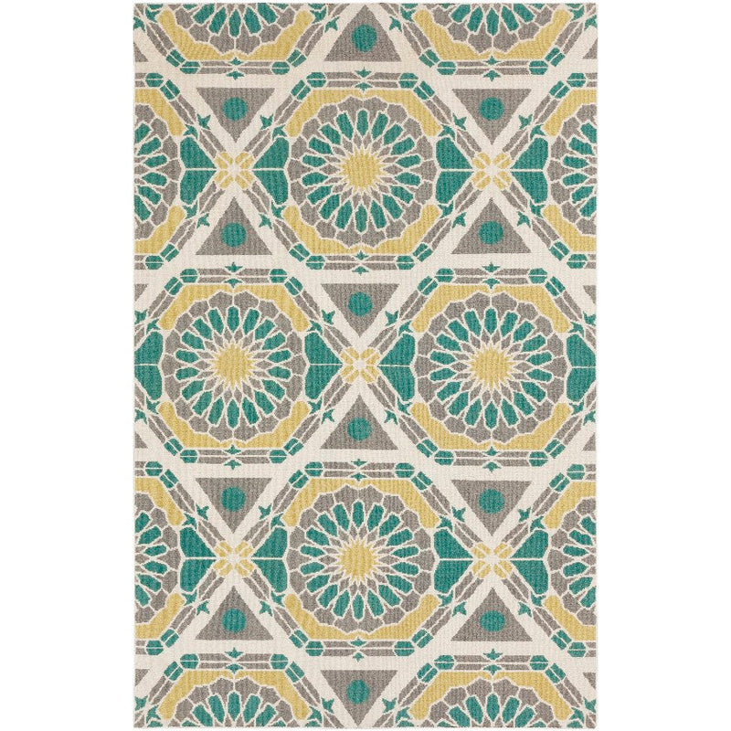 Ignacio Modern Green/Yellow Area Rug