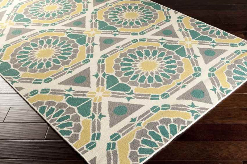 Ignacio Modern Green/Yellow Area Rug