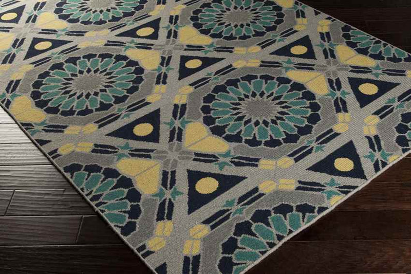 Ignacio Modern Gray/Green/Yellow Area Rug