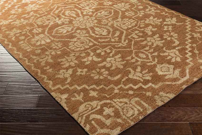 Bedworth Traditional Burnt Orange Area Rug