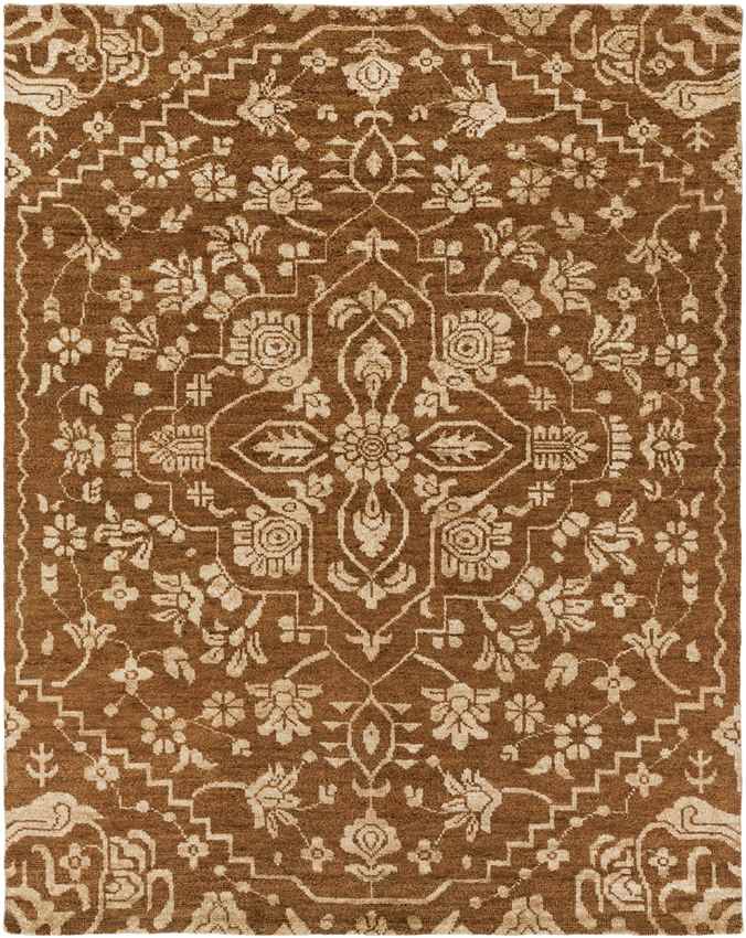 Bedworth Traditional Burnt Orange Area Rug