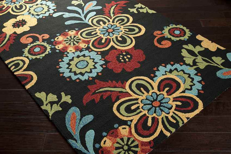 Tallys Cottage Black Area Rug