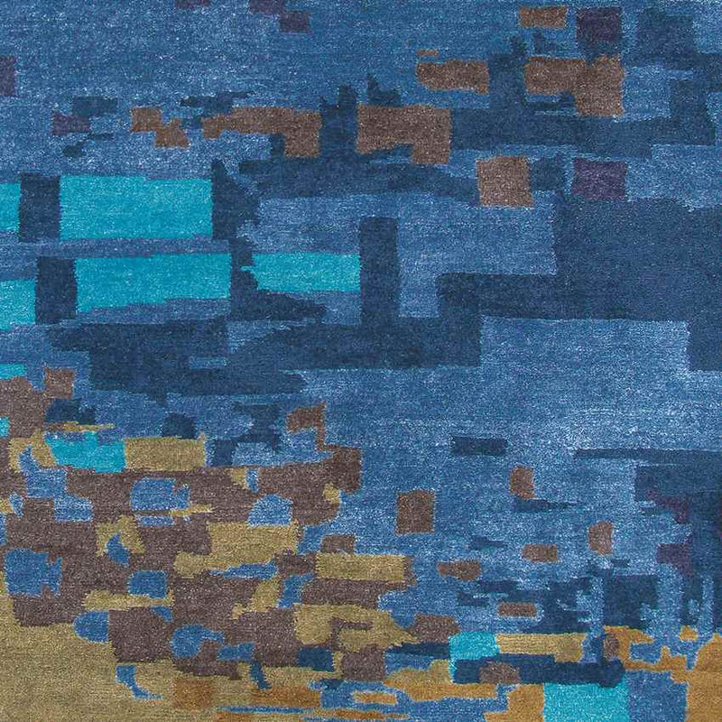 Jericho Modern Dark Blue Area Rug