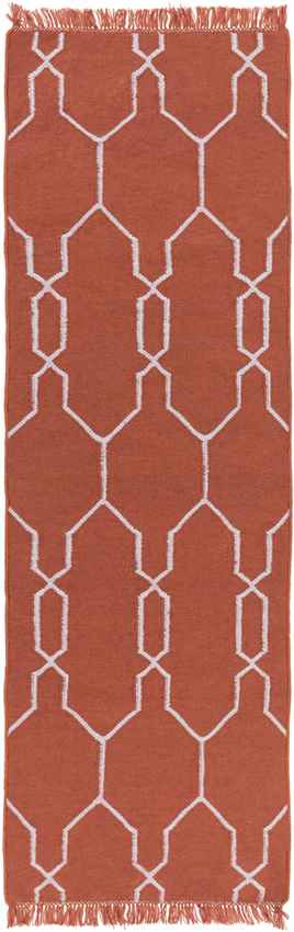 Tange Modern Burnt Orange Area Rug