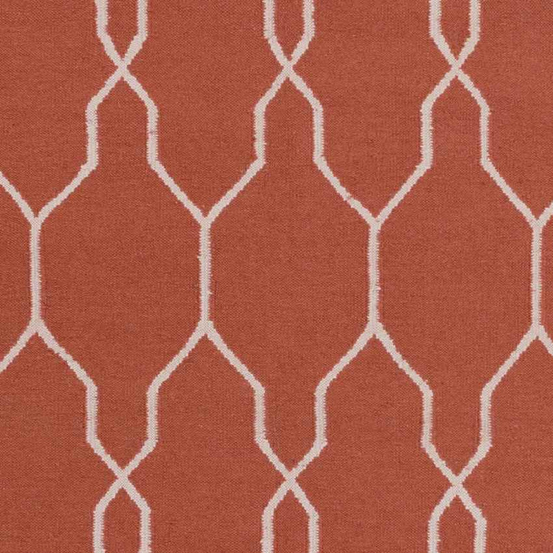 Tange Modern Burnt Orange Area Rug