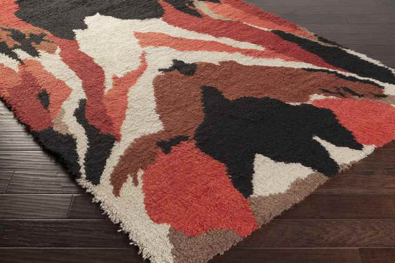 Lake Modern Khaki/Burnt Orange Area Rug