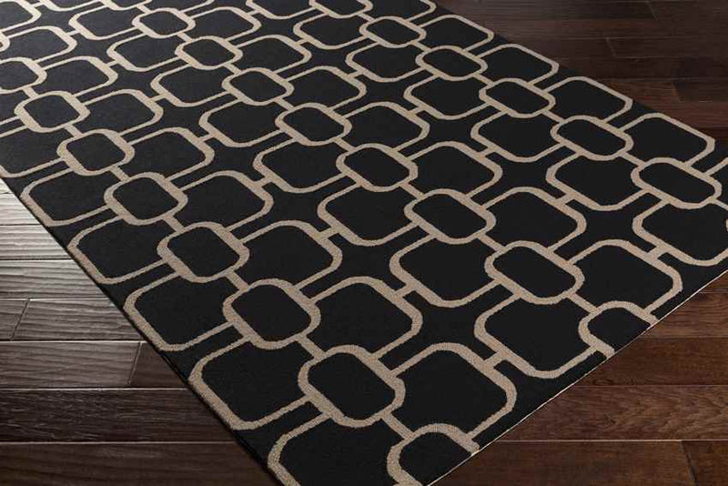 Lakeport Modern Black/Beige Area Rug