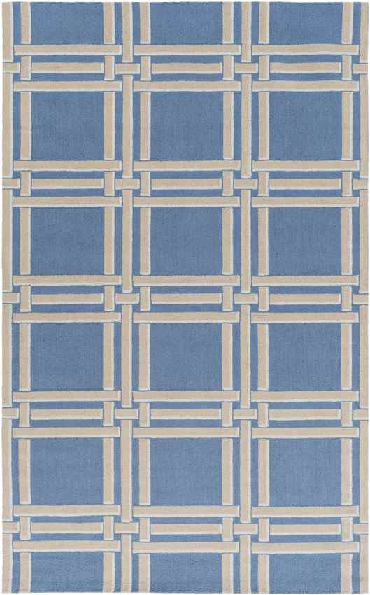 Lakeside Modern Bright Blue/Khaki Area Rug