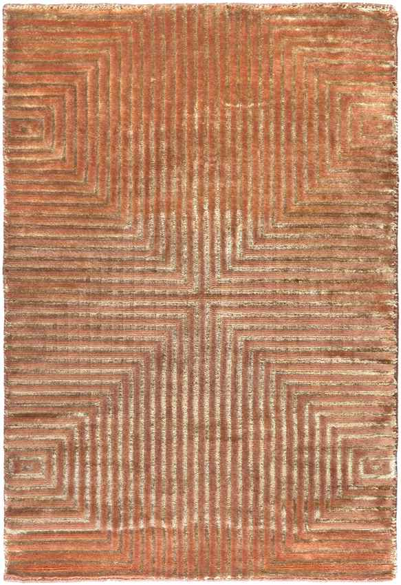 Laurens Modern Burnt Orange/Navy Area Rug