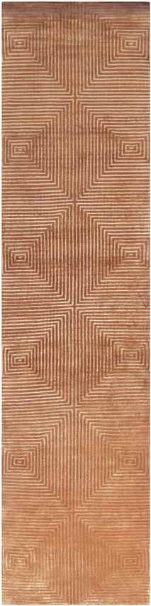 Laurens Modern Burnt Orange/Navy Area Rug