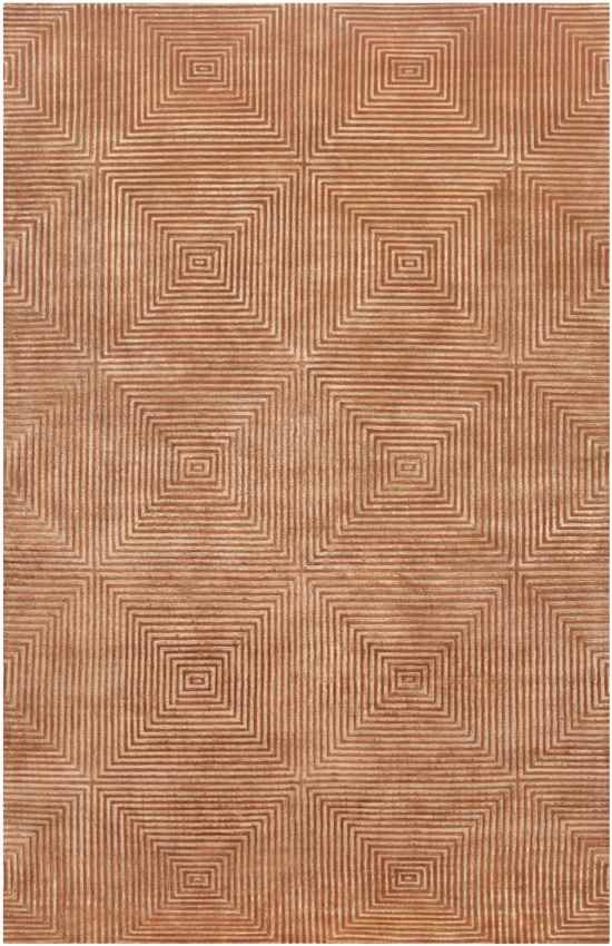 Laurens Modern Burnt Orange/Navy Area Rug