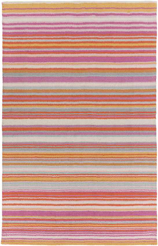 Oling Modern Pink/Orange/Mint Area Rug