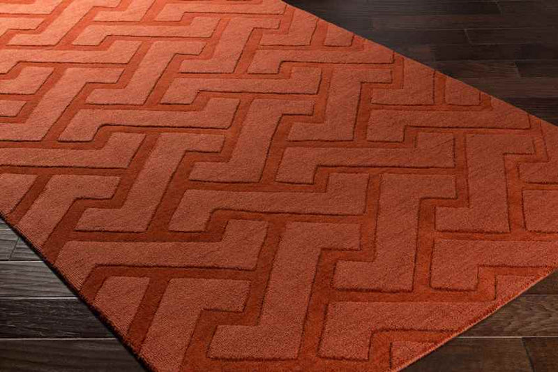 Loachapoka Modern Dark Red Area Rug