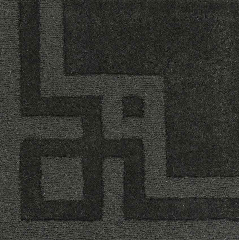 Lochbuie Modern Black Area Rug