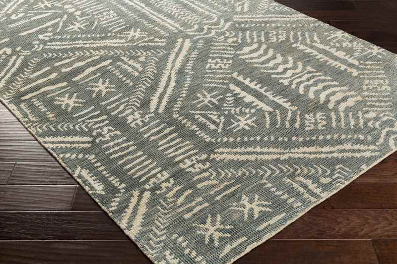 Luthersville Global Teal/Cream Area Rug