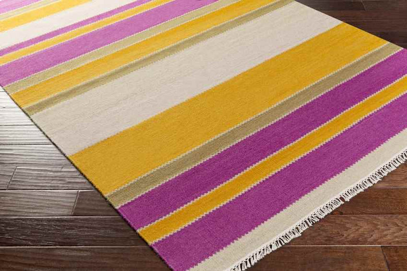 Wymondham Modern Tangerine/Magenta Area Rug