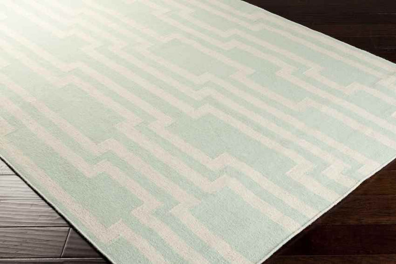 Maplesville Modern Green/White Area Rug