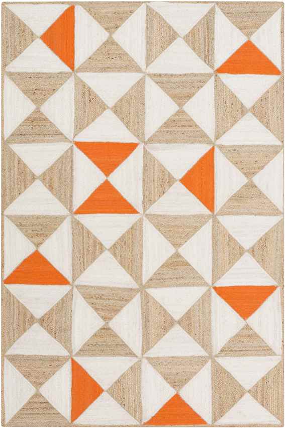 Maxeys Global Burnt Orange Area Rug