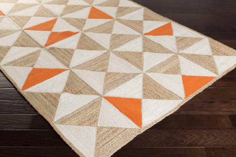 Maxeys Global Burnt Orange Area Rug