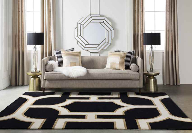 Axbridge Modern Black Area Rug