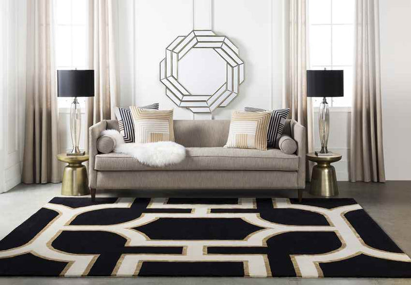 Axbridge Modern Black Area Rug