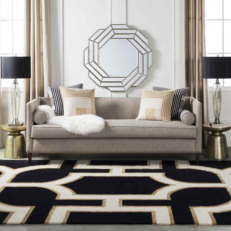 Axbridge Modern Black Area Rug