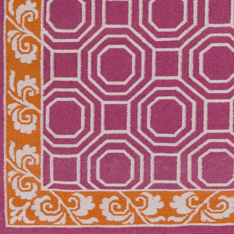 Millry Modern Bright Pink/Burnt Orange Area Rug