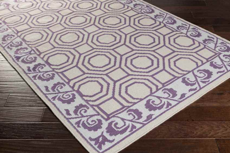 Millry Modern Dark Purple/Light Gray Area Rug