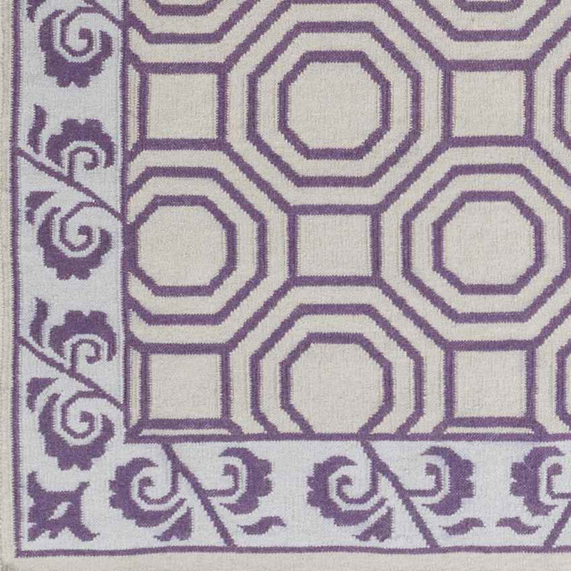 Millry Modern Dark Purple/Light Gray Area Rug