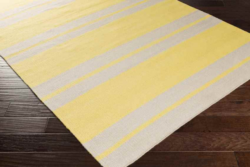 Montevallo Modern Bright Yellow/White Area Rug