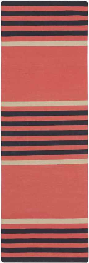 Oden Modern Coral/Ink/Light Gray Area Rug