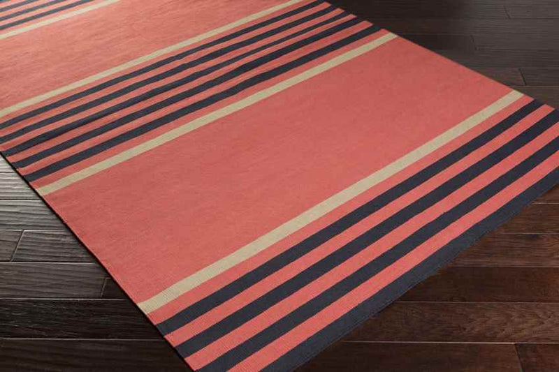 Oden Modern Coral/Ink/Light Gray Area Rug