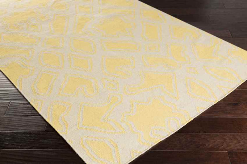 Ophir Modern Bright Yellow/Beige Area Rug