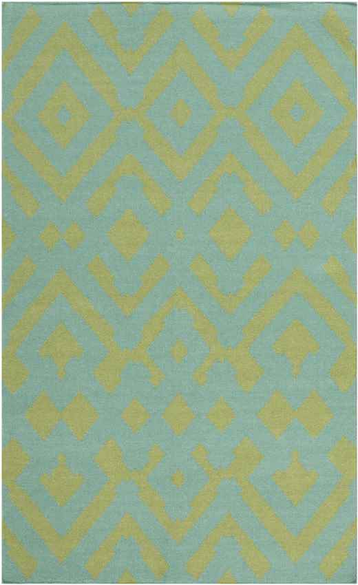 Oppelo Modern Teal/Moss Area Rug