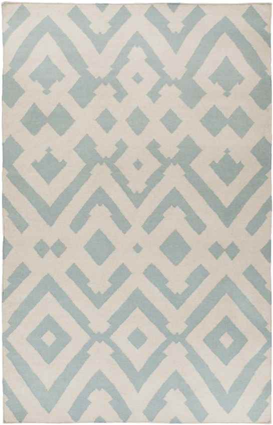 Oppelo Modern Aqua/Beige Area Rug