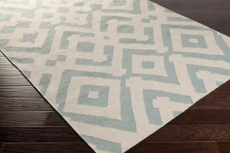 Oppelo Modern Aqua/Beige Area Rug