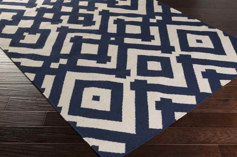 Oppelo Modern Beige/Navy Area Rug