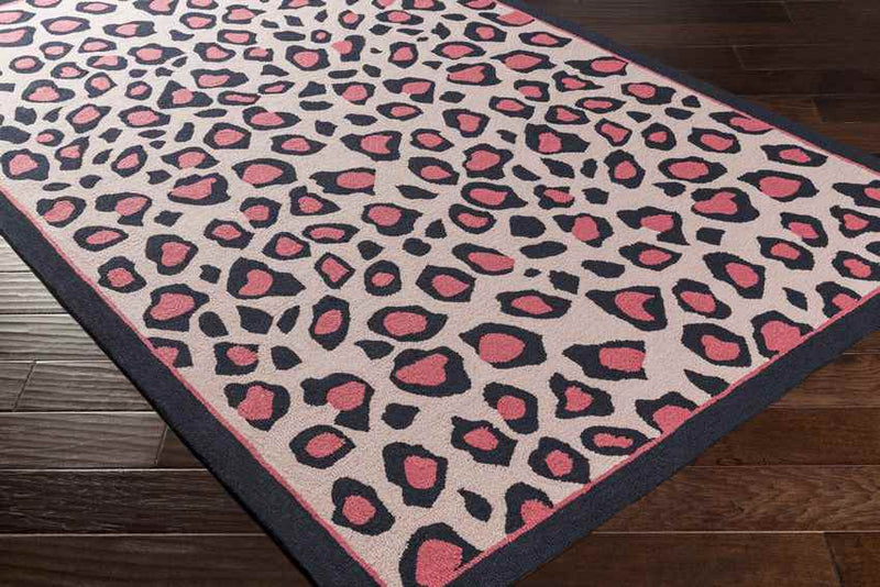 Paragould Modern Bright Pink/Blush/Navy Area Rug