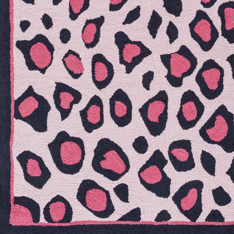 Paragould Modern Bright Pink/Blush/Navy Area Rug